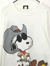 古着 90s USA製 Snoopy スヌーピー ウッドストック ウエスタン 両面 プリント Tシャツ L 古着_画像2