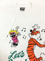 古着 80s USA製 Calvin and Hobbes カルビン ホッブズ 絵本 ポップ アート Tシャツ L 古着_画像4