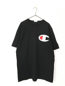 古着 Champion BIG ロゴ パッチ Tシャツ XL 古着