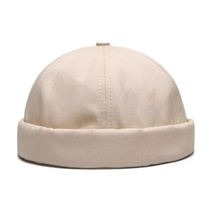 ユニセックス　セーラーキャップ　帽子　調節可能　カジュアル　ワンサイズ　beige　ベージュ