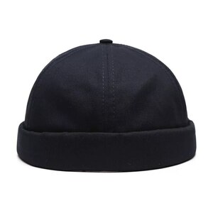 ユニセックス　セーラーキャップ　帽子　調節可能　カジュアル　ワンサイズ　Navy blue　ネイビーブルー