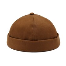 ユニセックス　セーラーキャップ　帽子　調節可能　カジュアル　ワンサイズ　brown　ブラウン_画像1