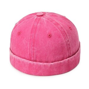 ユニセックス　セーラーキャップ　帽子　調節可能　カジュアル　ワンサイズ　 Rose Red　ローズレッド