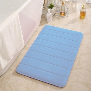 吸収性　バスマット　バスルーム　お風呂　キッチン　Blue　ブルー　 40x60cm