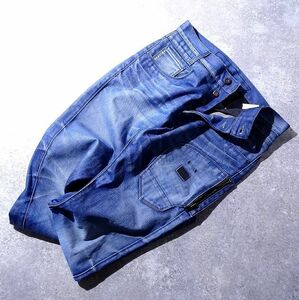 G-STAR RAW ジースター BIKER RADAR STRAIGH デニムパンツ ジーンズ イタリア製 バイカー メンズ ボトム 色落ち (33) インディゴ ●o-299