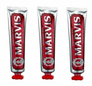  including carriage new goods unopened Marvisma- screw tooth paste sinamon mint 75ml × 3 pcs set 