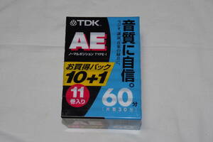 ★　TDK　★　AE　ノーマルポジション　60分　カセットテープ　11本