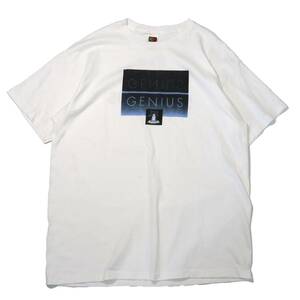 [XL] 00s Sartorius Genius プリント Tシャツ 白 Fruit of the Loom ザルトリウス 企業 天秤 アド プロモ ビンテージ vintage 90s