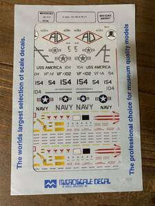 215 【1/48】MICROSCALE F-14A’s VF-102 & VF-14 デカール 未使用品 プラモデル