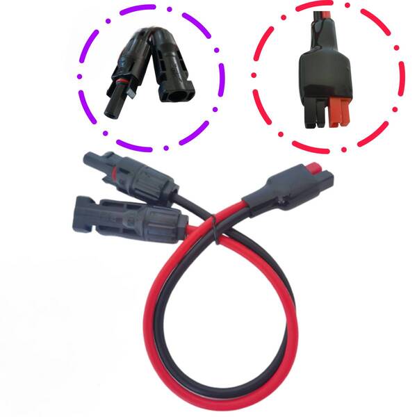 45AアンダーソンtoMC4 60cm (10AWG) 太陽光パネル等へ