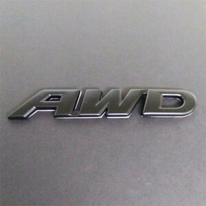 AWD 金属エンブレム　大きいサイズ　ブラック（黒）　1枚