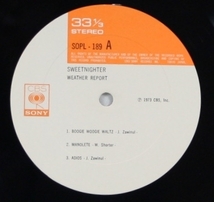 中古LP「SWEETNIGHTER / スイートナイター」WEATHER　REPORT / ウェザー・リポート_画像4