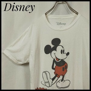 ディズニー　メキシコ製　ミッキーマウス　半袖Ｔシャツ　ビッグプリント　バックプリント　デカロゴ　キャラクター　アニメ　人気　一点