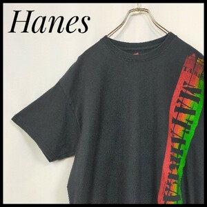 ヘインズ　Ｈａｎｅｓ　半袖Ｔシャツ　デカロゴ　バックプリント　ロゴＴ　ゆるだぼ　ビッグサイズ　ビッグプリント　クルーネック　人気