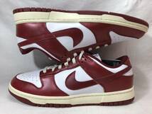 ■未使用 Nike WMNS Dunk Low PRM Team Red White ナイキ ウィメンズ ダンク ロー チームレッド ホワイト FJ4555-100 メンズ28.5cm●230723_画像5