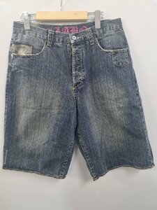 billabong　ダメージ加工　デニムハーフパンツ　W32