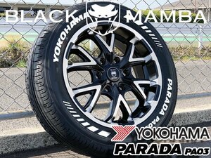 数量限定 ホワイトレター 車検対応 17インチ タイヤ ホイール 4本セット YOKOHAMA PARADA PA03 215/60R17 200系 ハイエース