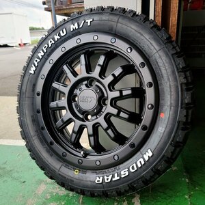 155/65R14 ゴツゴツ マッドタイヤ 14インチ 軽トラ 軽バン 新品 タイヤホイール4本セット マッドスター MT ホワイトレター