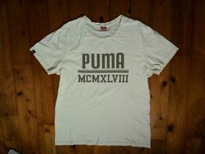 ☆レア☆プーマ 【PUMA】『MCMXCVIII』 プリント 半袖Ｔシャツ コットンＴシャツ L オフホワイト