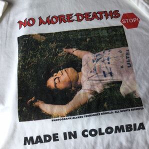 ビンテージ USED 90s 90年代 NO MORE DEATHS COLOMBIA コロンビア デス Tシャツ 半袖 フォト 写真 BURST バースト メタル vintage t shirtの画像2