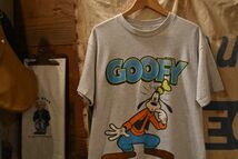 グッドプリントアメリカ製USA製90SビンテージVelva SheenベルバシーンボディGOOFYグーフィープリントTシャツL霜降りグレーディズニーn23667_画像1