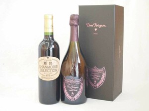 正規ピンクのドンペリとシャンモリワイン 樽熟カベルネ フルボディ 赤ワイン 720ml 2本セット