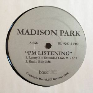 12inchレコード　MADISON PARK / I'M LISTENING