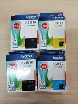 ◎一(A4053) ブラザー 純正 インク LC21E BK ×2ブラック LC21E C シアン LC21E Y合計3色4 箱 未開封 期限切れ_画像1