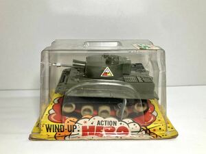 昭和レトロ 当時物 DURHAM ゼンマイ走行 WIND-UP ACTION HERO 戦車 模型 おもちゃ 日本製