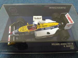 1/43 MINICHAMPS 1987年　ウィリアムズホンダFW11B#5 Nマンセル　【ケースヒビあり】