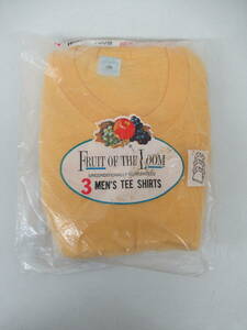 古着卸 1980'S デッドストック＊FRUIT OF THE LOOM フルーツオブザルーム＊Tシャツ MADE IN USA 3PACK 3枚セット イエロー S