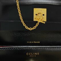 極 美品 希少品 CELINE セリーヌ ヴィンテージ リング 金具 カーフレザー 本革 ハンドバッグ ミニ トートバッグ ブラック 16714_画像3