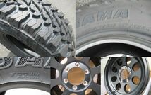 ランクル80系　プラド90系　ワイドボディー用　元祖丸穴 JIMLINE　マットBK　GEOLANDER　G003　MT　315/75R16付き 4本セット_画像5