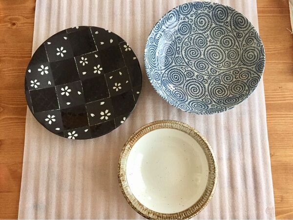 食器3点セット たこ唐草 桜市松 粉引 カテ変可能