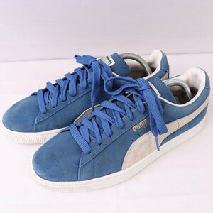 SUEDE CLASSIC+ スニーカー 27.0cm/puma スウェードクラシック＋ プーマ スニーカー 中古 古着 青 ブルー 白 メンズ et1703