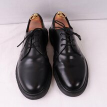 ドクターマーチン UK8/26.5cm～27.0cm/3ホール 黒 オールブラック 1461 MONO レザー ブーツ メンズ DR.Martens 中古 古着 dm3848_画像2