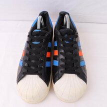 Superstar 26.0cm/adidas スーパースター アディダス スニーカー 黒 白 青 コーラル 中古 古着 メンズ ad4447_画像3