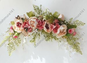  hand made ..* artificial flower * wall decoration * desk lease * party for * ornament *72cm rank * pink 