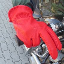 送料無料★格安! NAPA GLOVES ナパ 鹿革 ディア グローブ プレーン 800RED-Sレッド 赤 chopper ハーレー バイカー USA老舗 定番人気 柔らか_画像7