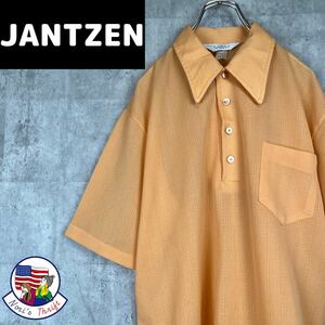 希少 USA製 ジャンセン オレンジ 半袖シャツ 70年代 1108