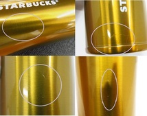 [f022] スターバックス STARBUCKS スリムハンディー ステンレスボトル ゴールド 400ml スタバ 水筒_画像5