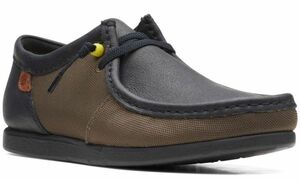 送料無料 期限定★ CLARKS 25cm ビジネス スニーカー オリーブ 軽量 レースアップ レザー ビーサン トレーニング ブーツ 限3