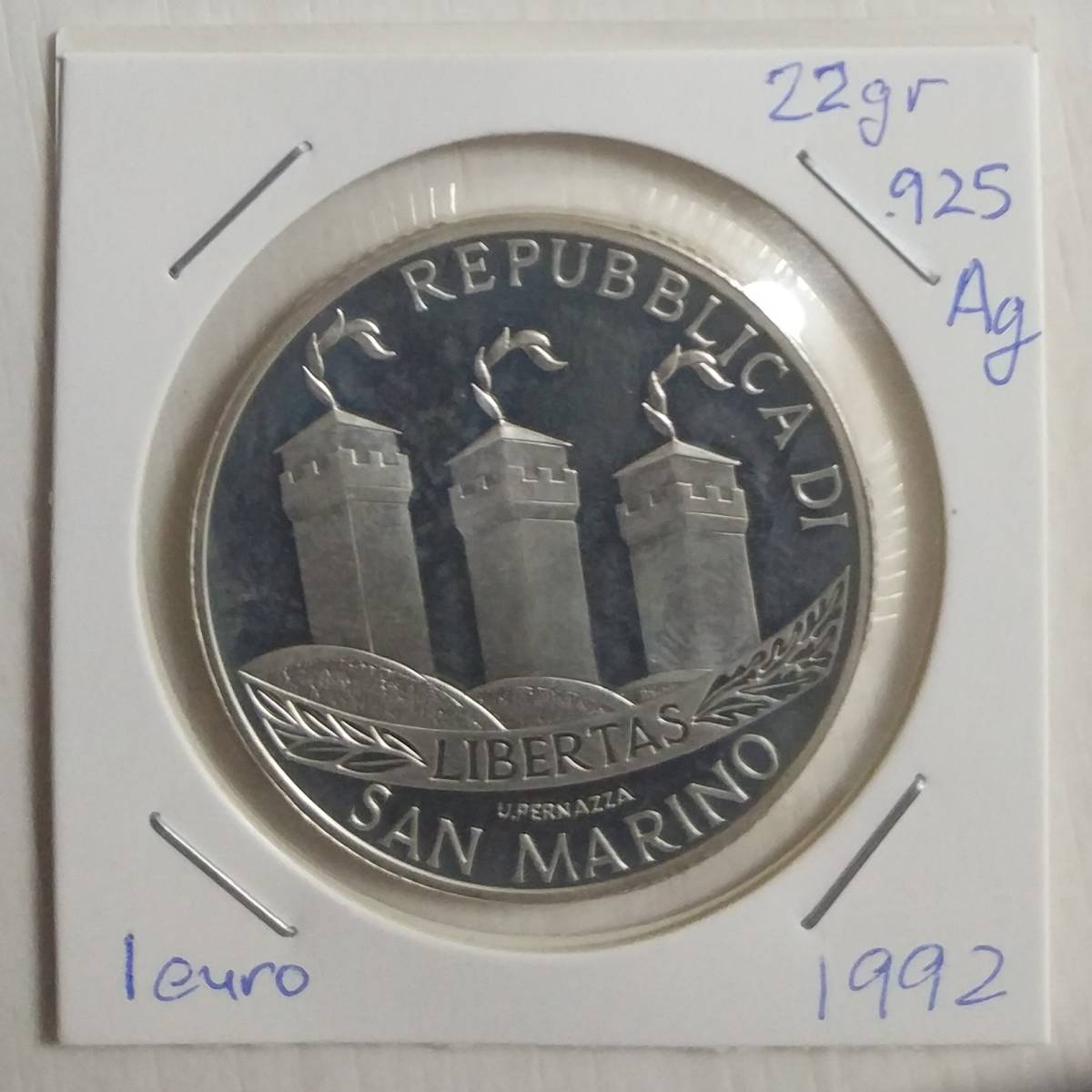 １９８０　サンマリノ　１０００リラ記念プルーフ銀貨