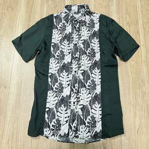 [ postage 360 jpy ] spring summer kolor color made in Japan switch short sleeves shirt botanikaru floral print men's green group size 3 R-4592