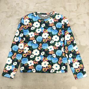 【高級】美品 CARVEN カルヴェン 長袖 ボンディング スウェット トレーナー レディース 花柄 ネイビー 2019ss カルベン ゆったり R-2178