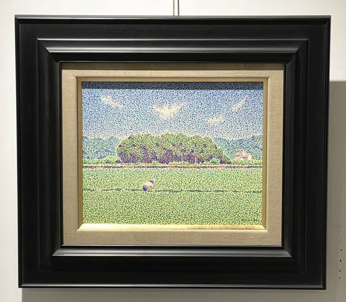 かわいい~!」 ギー・ジャスパール作品 額装 paper on oil 絵画