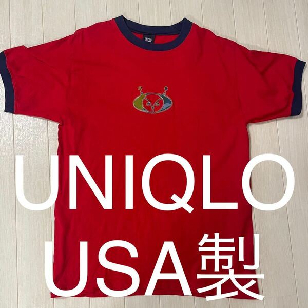 USA製　UNIQLO ユニクロ　tシャツ リンガー　Lサイズ