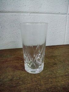 ◇グラス/切子 硝子 ガラス製 コップ タンブラー ペン立て 花瓶 花入れ フラワーベース 昭和レトロ インテリア小物 古食器