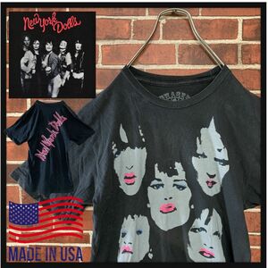 【激レア】USA製　ニューヨークドールズ　NEW YORK DOLLS 両面プリント　ヴィンテージ　バンドTシャツ　ラップ　古着