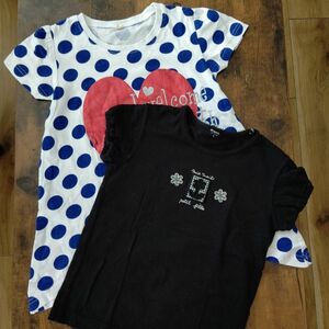 ミアメール 西松屋 トップス Tシャツ 半袖 2枚セット 120